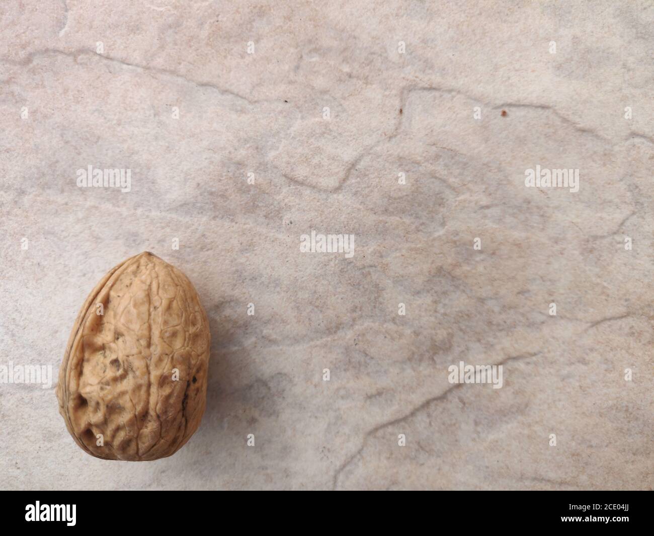 walnuts with white marble background. high quality image. food Stock Photo