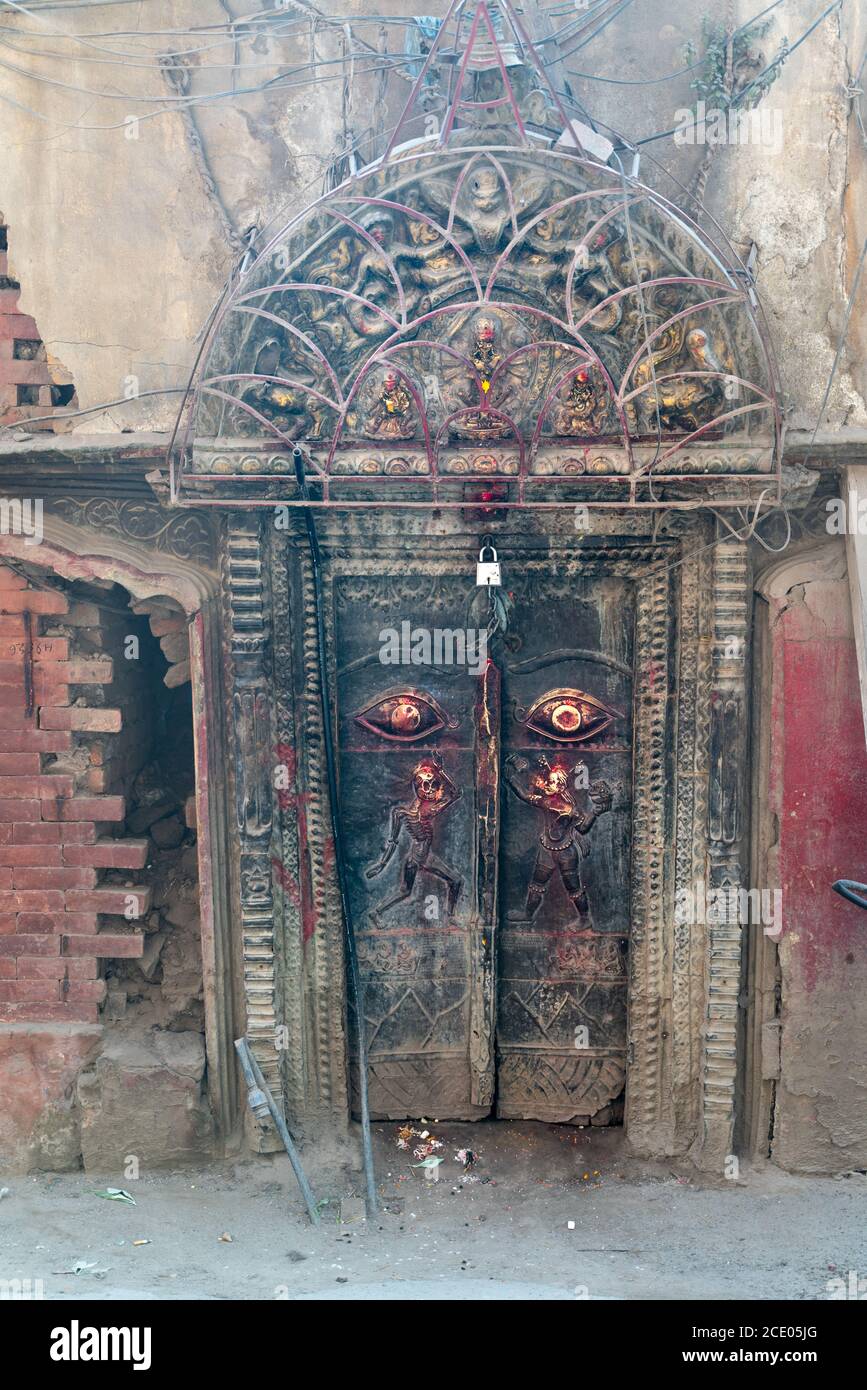 Nepal, Kathmandu, gate Stock Photo Alamy