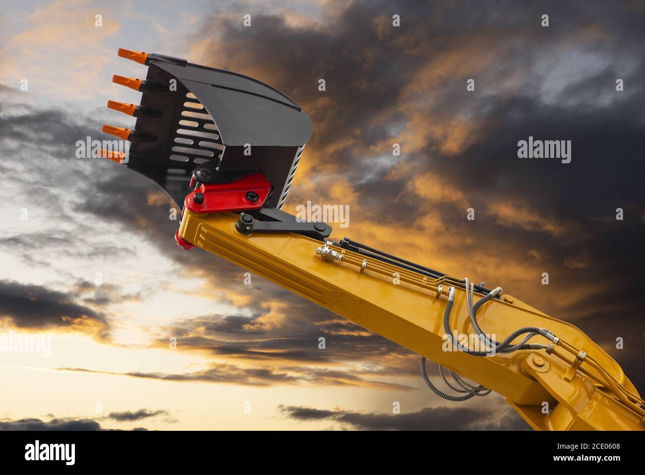 construction site with excavator Stock Photo