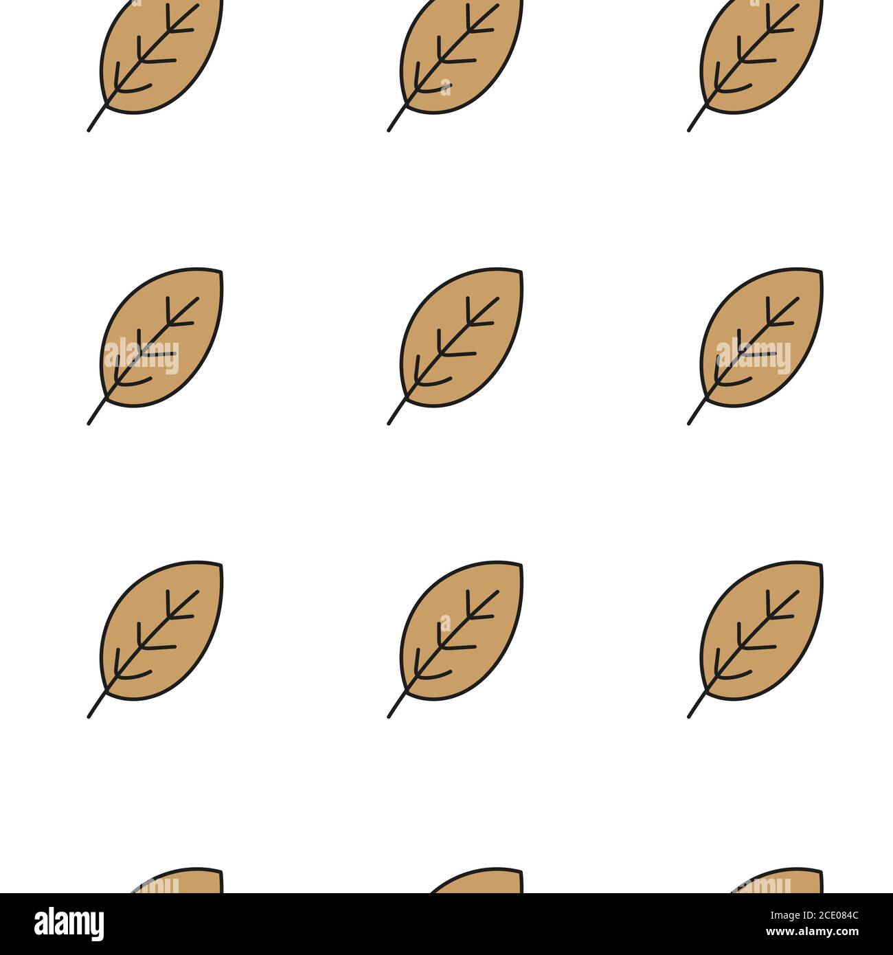 Seamless pattern with stylized leaves. Vector illustration Stock Vector
