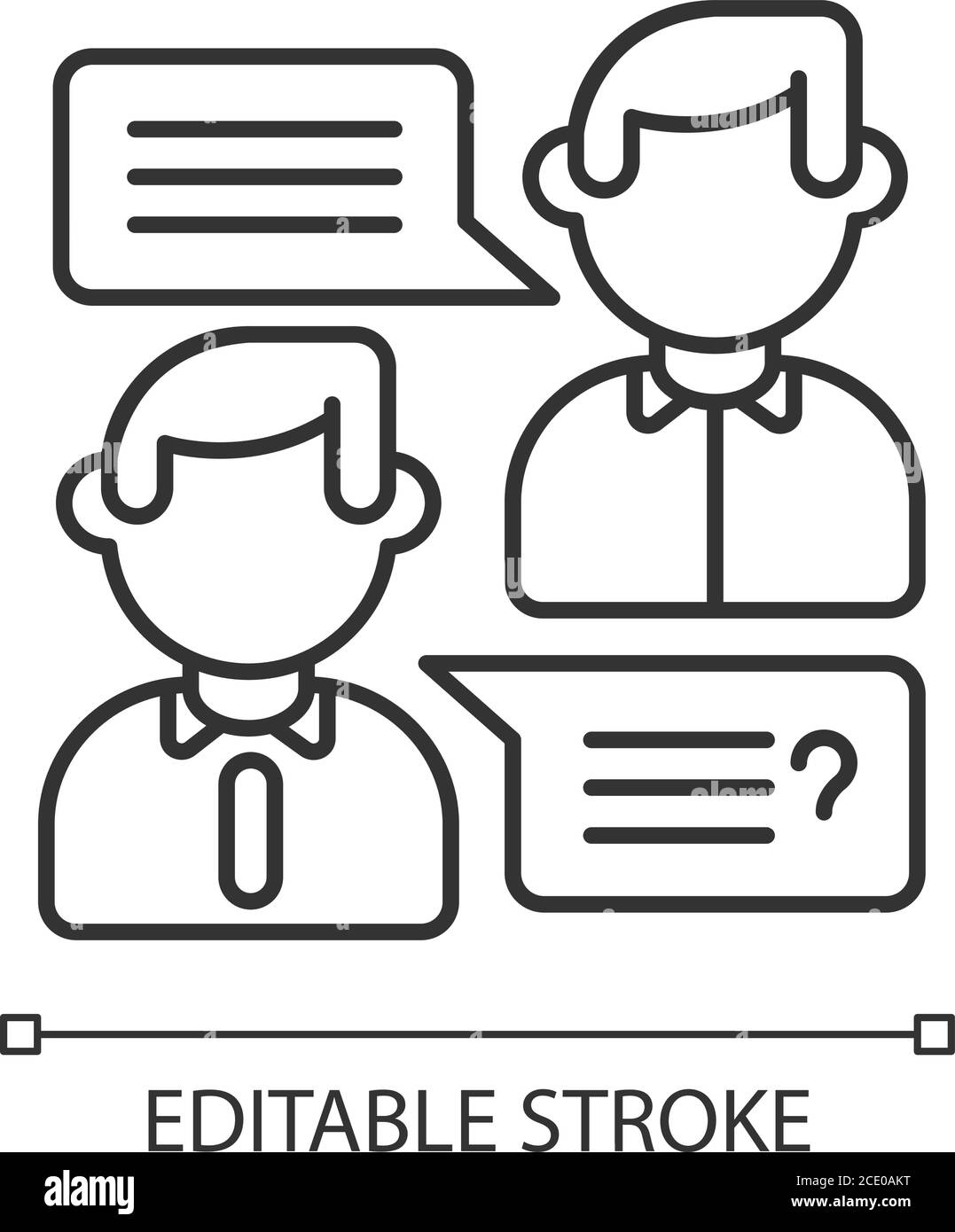 Job interview linear icon Stock Vector Image & Art - Alamy