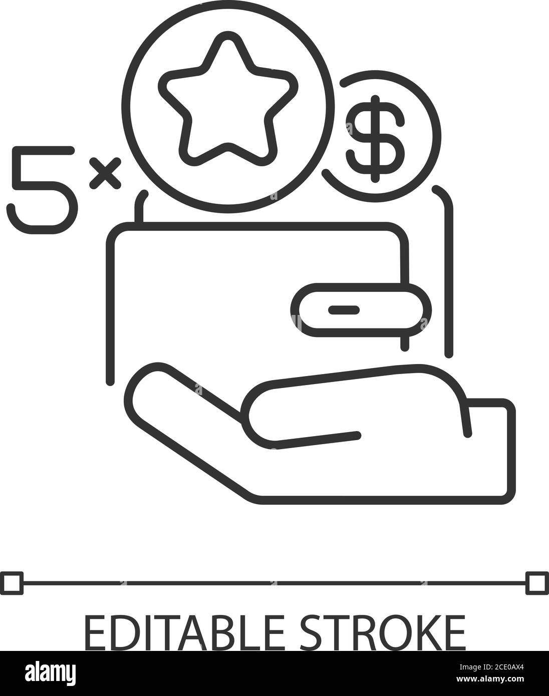 Bonus program linear icon Stock Vector Image & Art - Alamy
