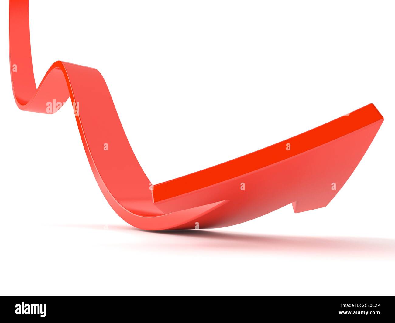 Red arrow isolated on white background Stock Photo - Alamy