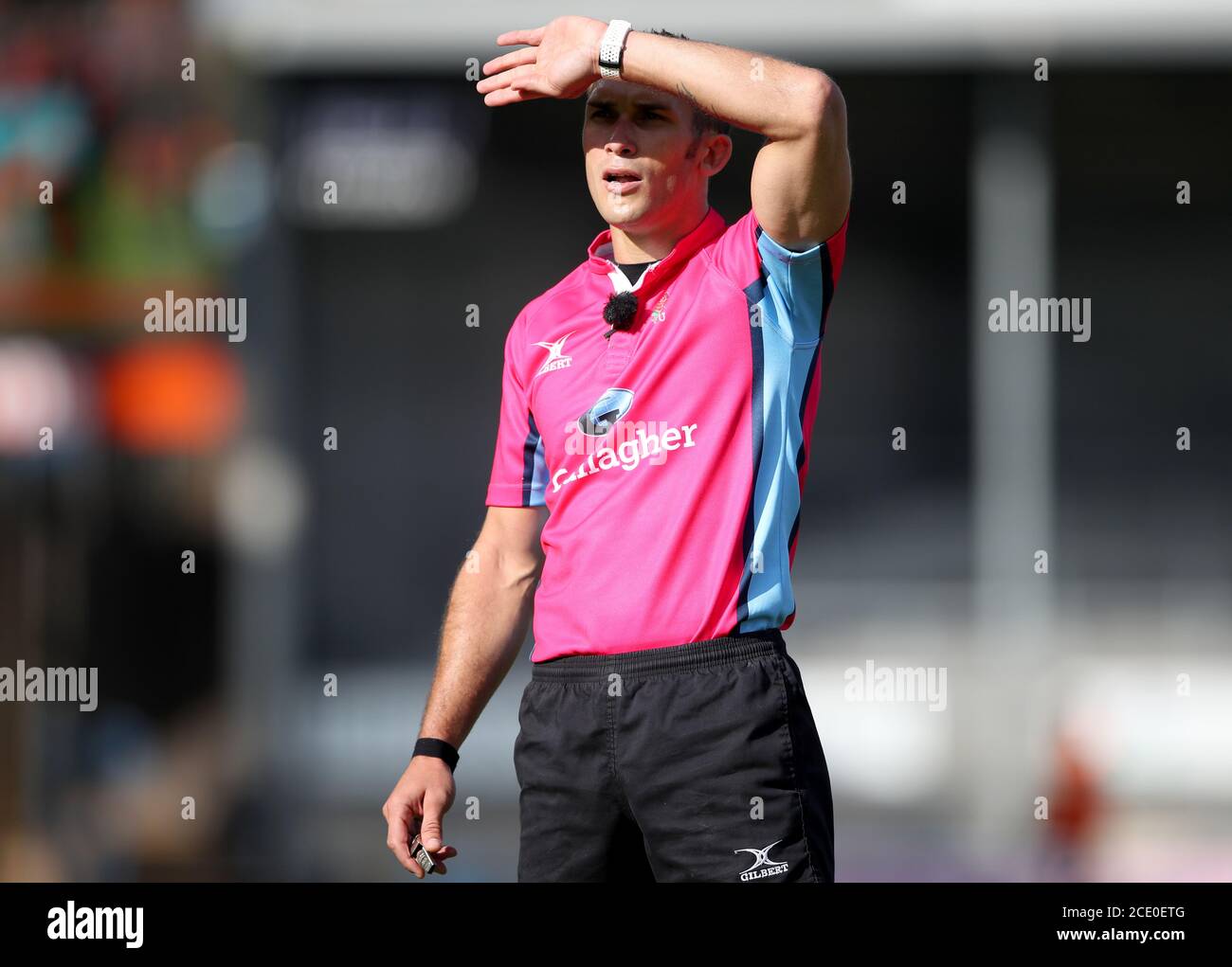 Referee Adam Leal during the Gallagher Premiership match at Sandy Park, Exeter. Stock Photo