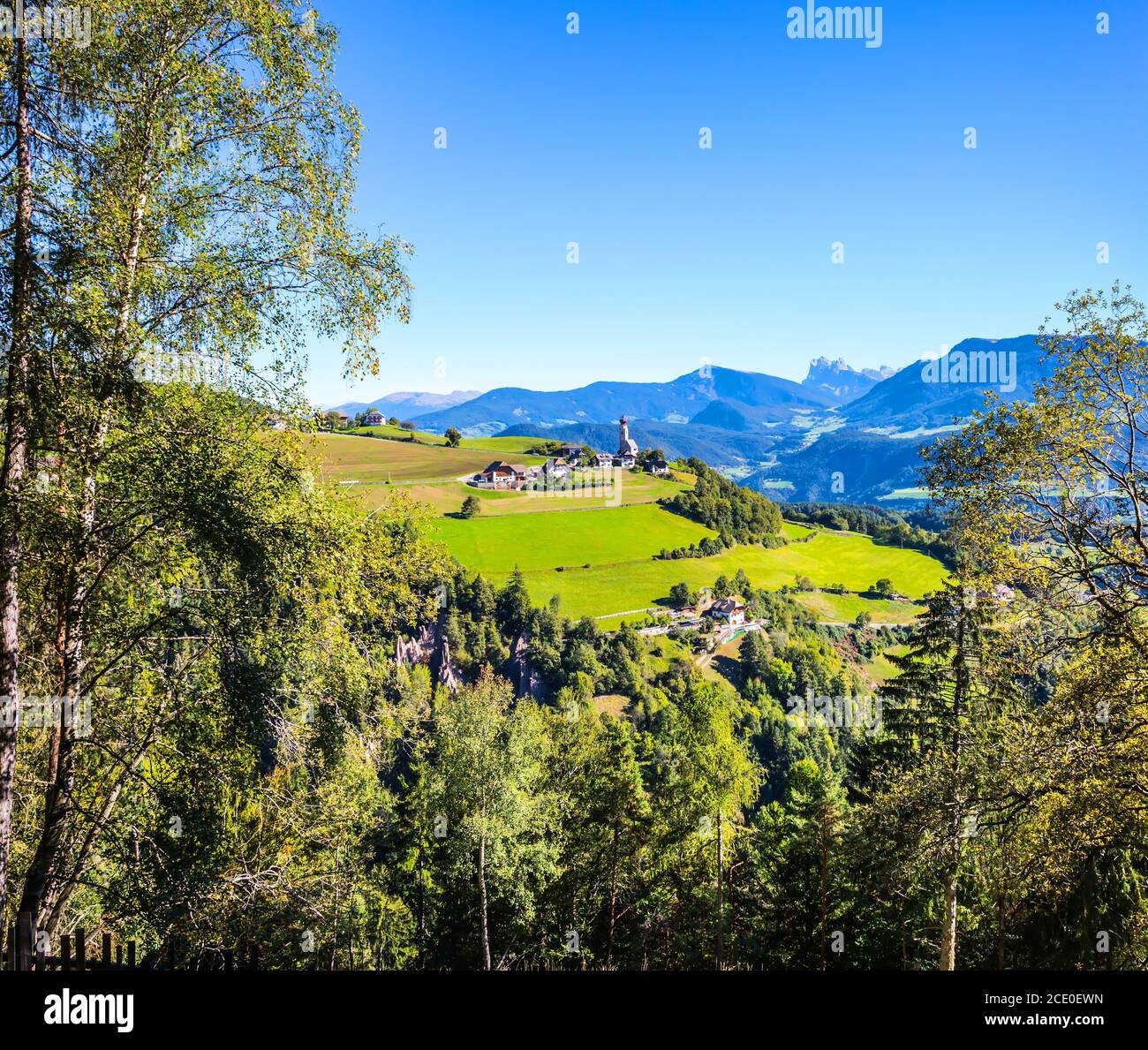 Village in the Dolomites Stock Photo