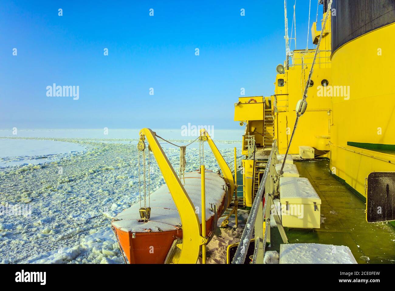 Arctic sea icebreaker Stock Photo