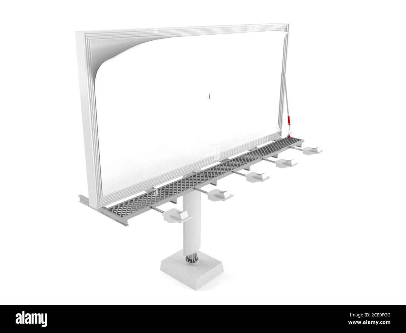 Blank billboard isolated on white background Stock Photo - Alamy