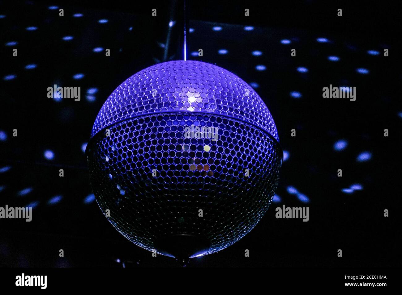 Purple mirror ball Stock Photo Alamy