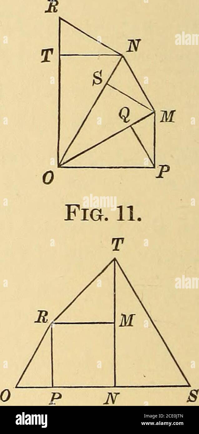 Elements of plane and spherical trigonometry . Fig. 10. 23. Prove that (r  cos x)2 -- {r sin x sin y)2 -- (r sin x cos ?/)2 = 24. In a