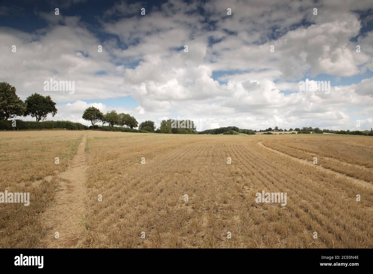 landscape image of a public footpaths in farm land in the oxfordshire