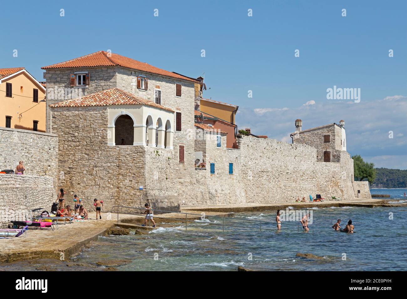 seafront, Novigrad, Istria, Croatia Stock Photo