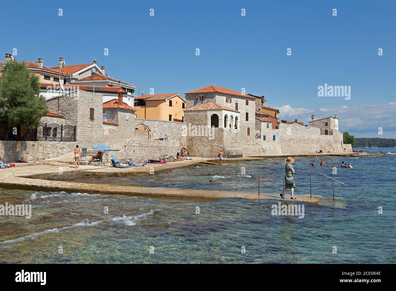 seafront, Novigrad, Istria, Croatia Stock Photo