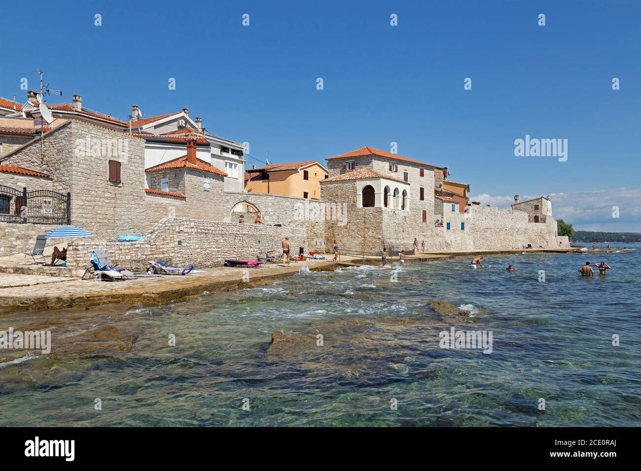seafront, Novigrad, Istria, Croatia Stock Photo