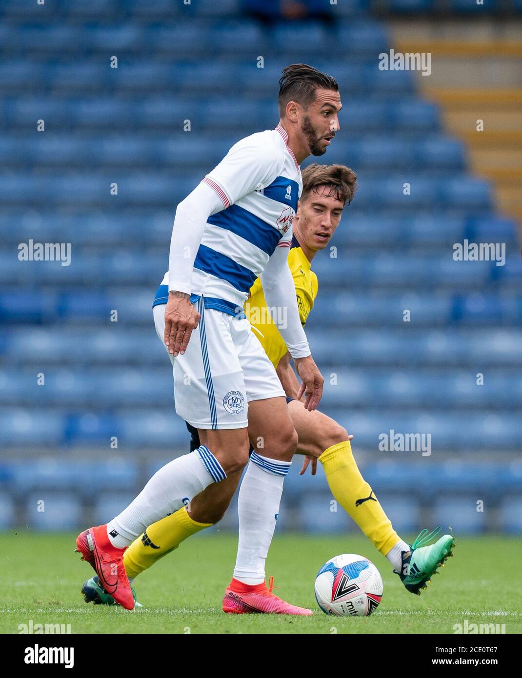 Oxford, UK. 29th Aug, 2020. Geoff Cameron of QPR during the 2020/21 behind closed doors Pre Season Friendly match between Oxford United and Queens Park Rangers at the Kassam Stadium, Oxford, England on 29 August 2020. Photo by Andy Rowland. Credit: PRiME Media Images/Alamy Live News Stock Photo