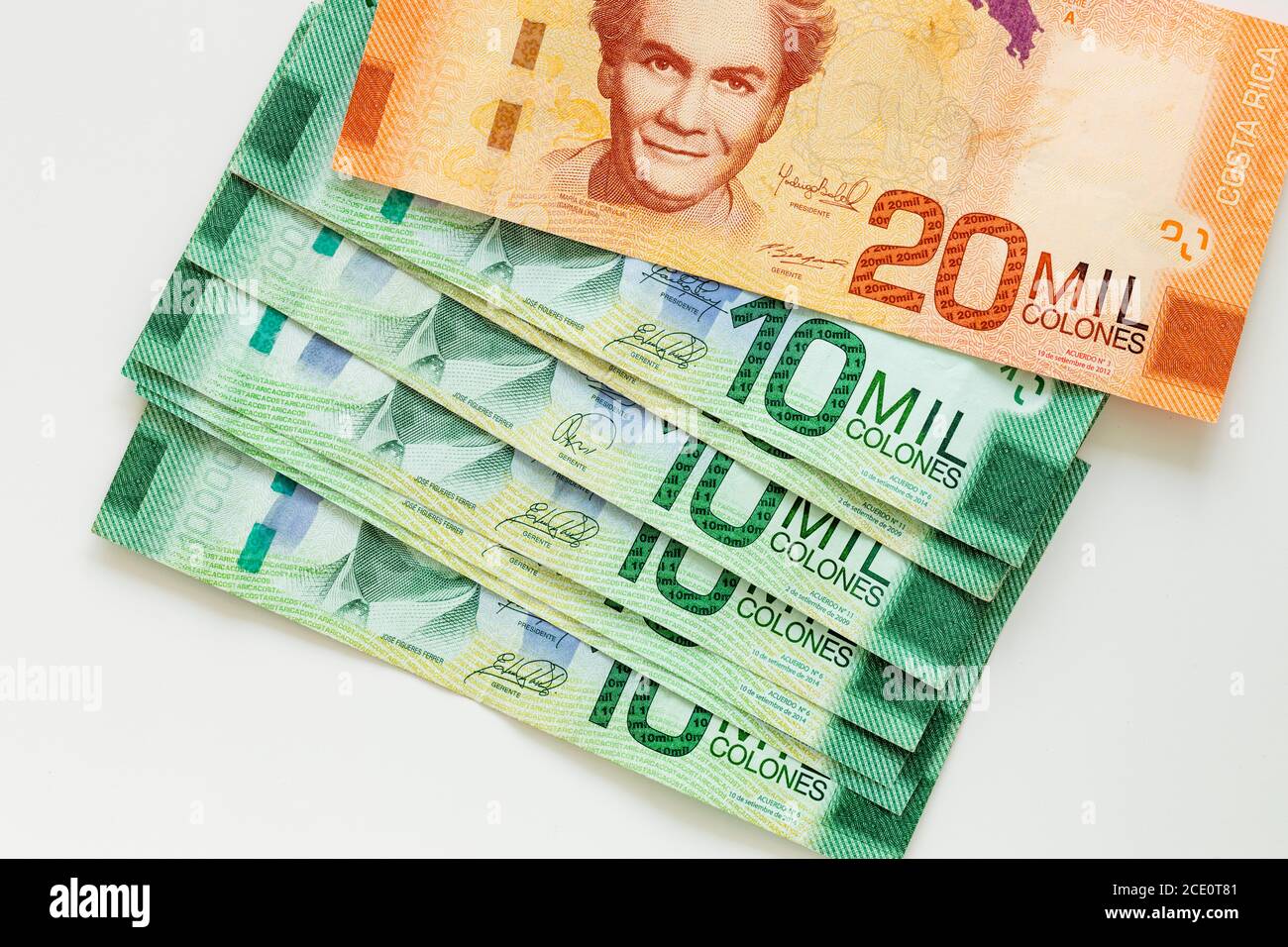 Costa Rica money, High denomination, Paper banknote Costa Rica money