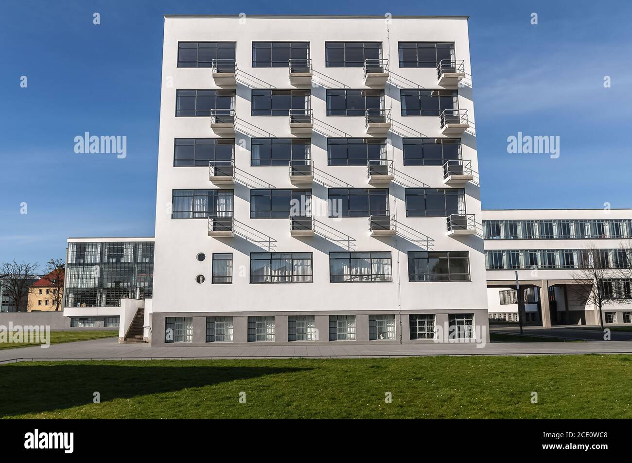 Bauhaus Dessau Rückansicht Stock Photo