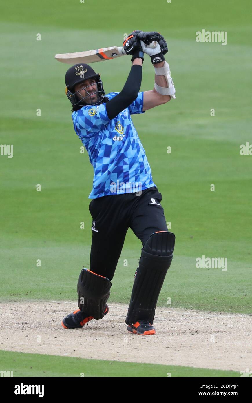 Hove, UK. 30th Aug, 2020. Sussex's David Wiese during the Vitality Blast T20 match between Sussex Sharks and Hampshire at The 1st Central County Ground, Hove Credit: James Boardman/Alamy Live News Stock Photo