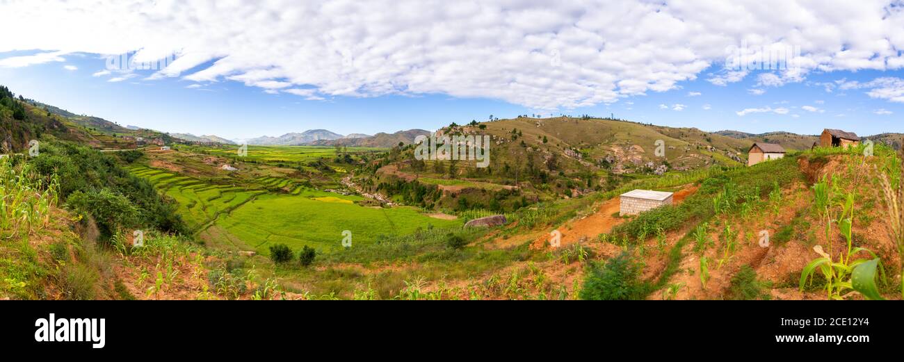 Panoramic shots of landscape images on the island of Madagascar Stock Photo