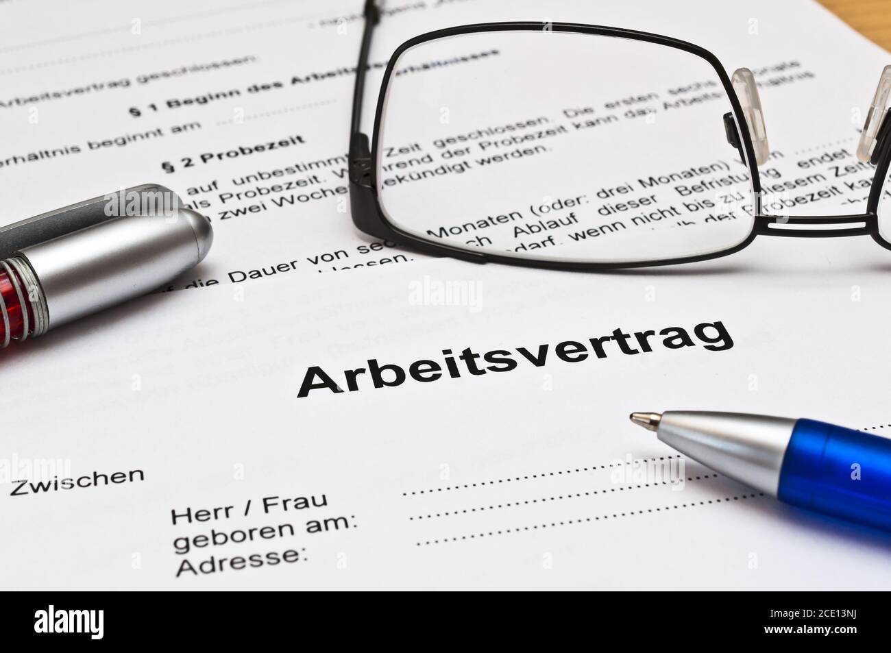 employment contract Stock Photo