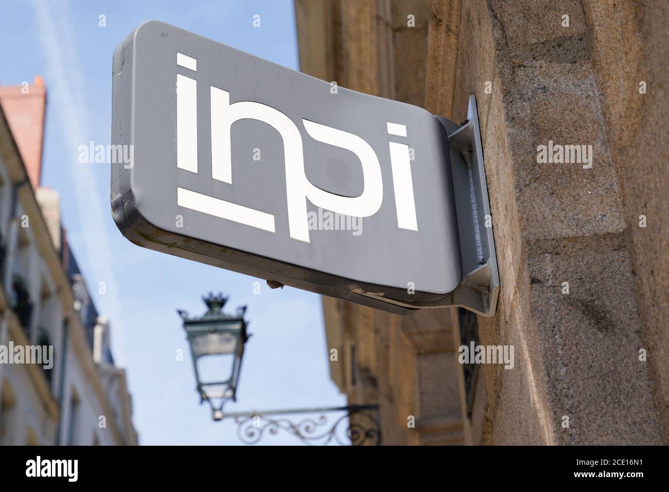 Bordeaux , Aquitaine / France - 08 25 2020 : inpi logo sign on wall building of Institut national de la propriété industrielle means in french Nationa Stock Photo