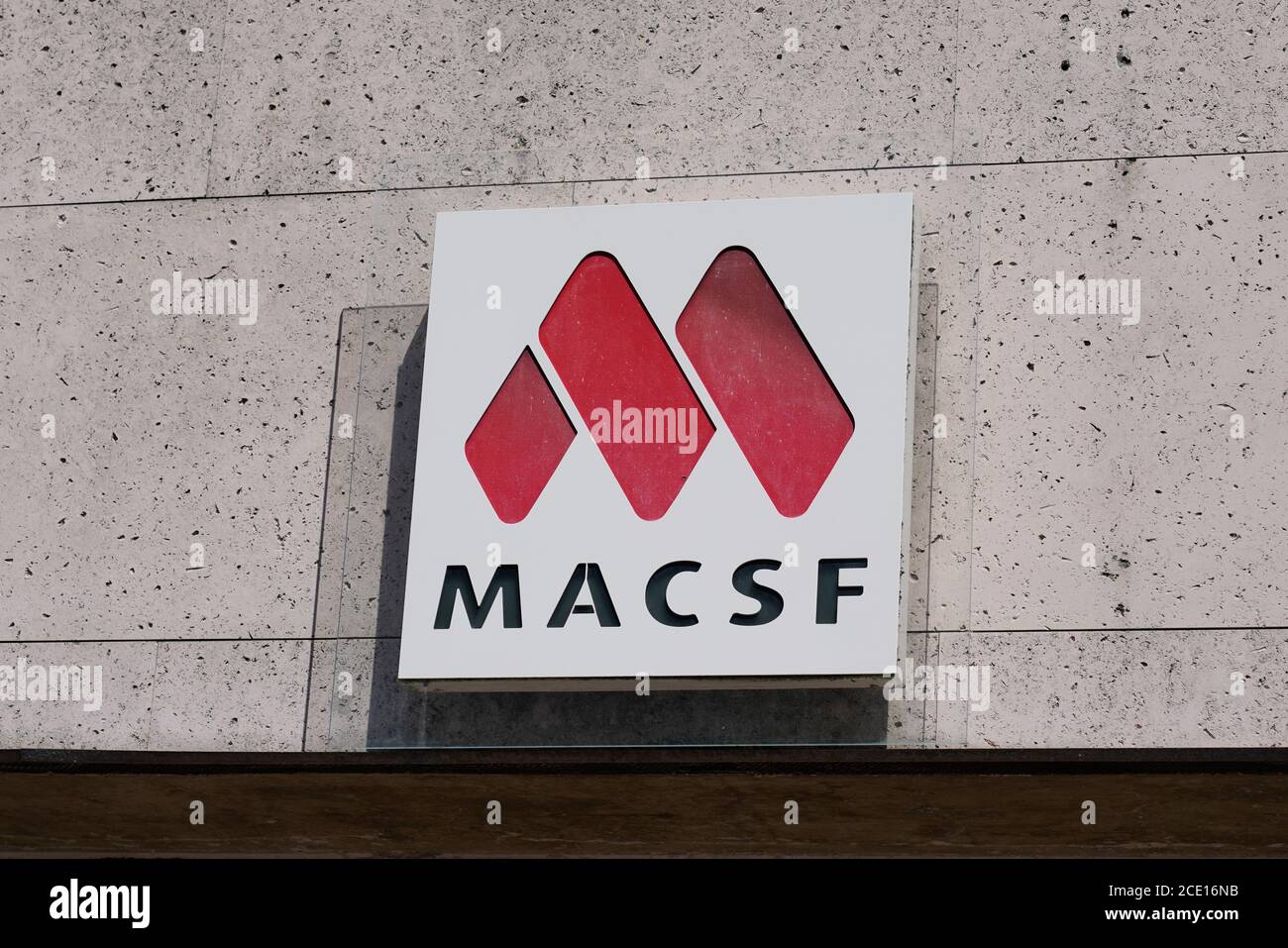 Bordeaux , Aquitaine / France - 08 25 2020 : Macsf logo sign front of ...