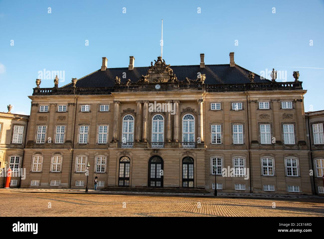Copenhagen (DK)-February 14th 2020-One of the royal places at Amalienborg square in Copenhagen Stock Photo