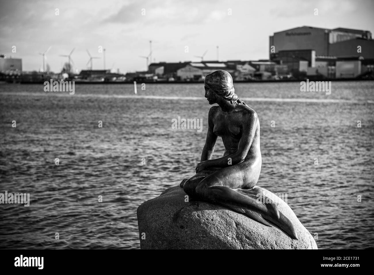 Copenhagen (DK)-February 14th 2020-Iconic statue of a Mermaid in Copenhagen (DK) Stock Photo