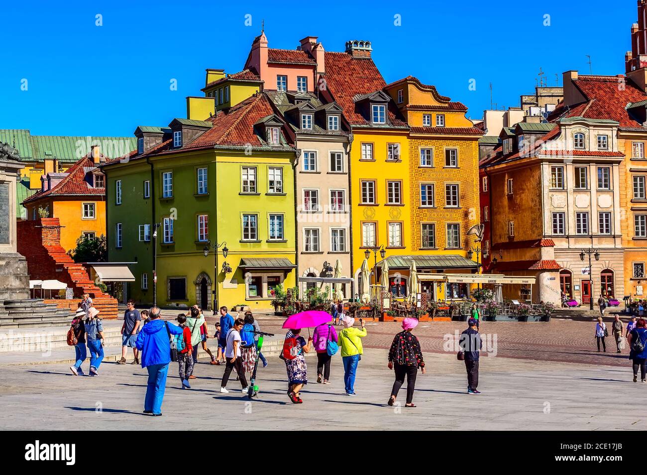 Warsaw, capital of Poland castle square view Stock Photo