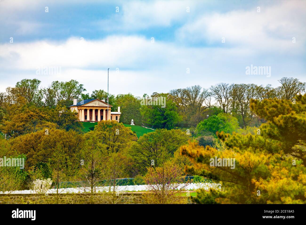 Arlington cemetery and House of the Robert E. Lee Memorial near Washington DC Stock Photo