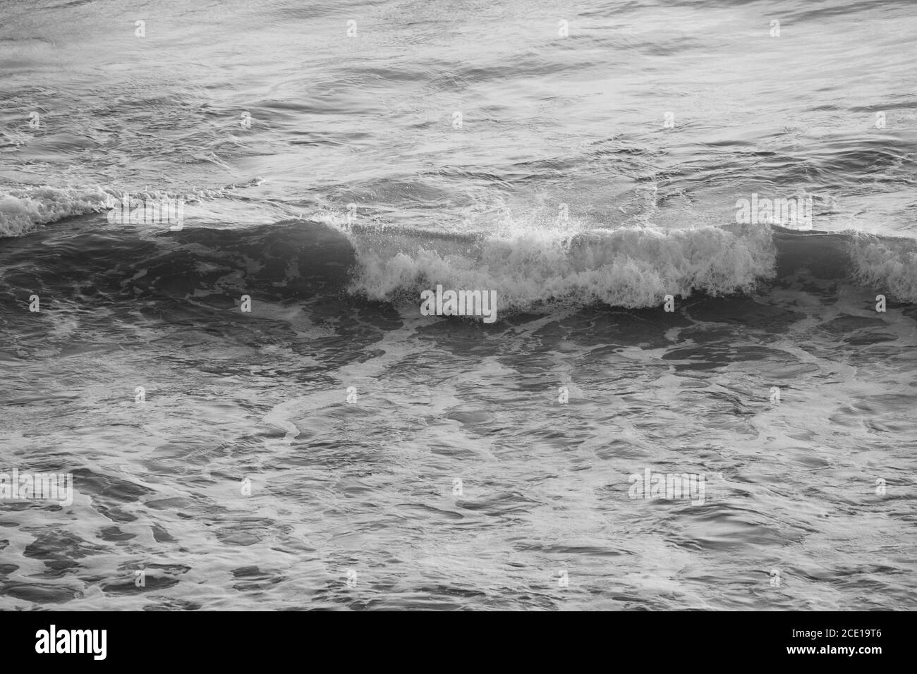 Ocean Waves in Black and White Stock Photo - Alamy