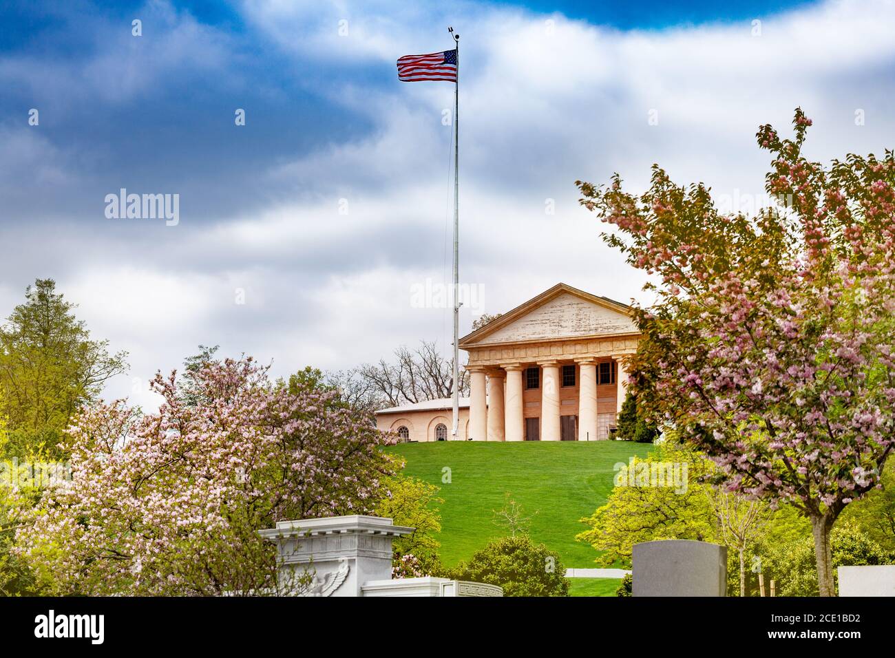 Arlington House on cemetery, The Robert E. Lee Memorial near Washington DC Stock Photo