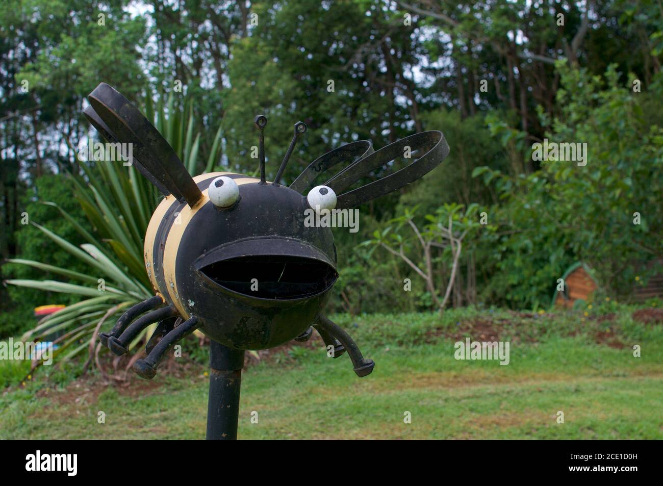 Bangalow, New South Wales, Australia - 12th February 2020: Creative australian mail box resembling a Bee located in Byron Bay hinterland Stock Photo