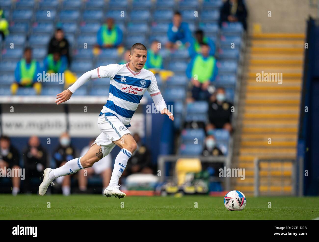 Oxford, UK. 29th Aug, 2020. Lyndon Dykes of QPR during the 2020/21 behind closed doors Pre Season Friendly match between Oxford United and Queens Park Rangers at the Kassam Stadium, Oxford, England on 29 August 2020. Photo by Andy Rowland. Credit: PRiME Media Images/Alamy Live News Stock Photo
