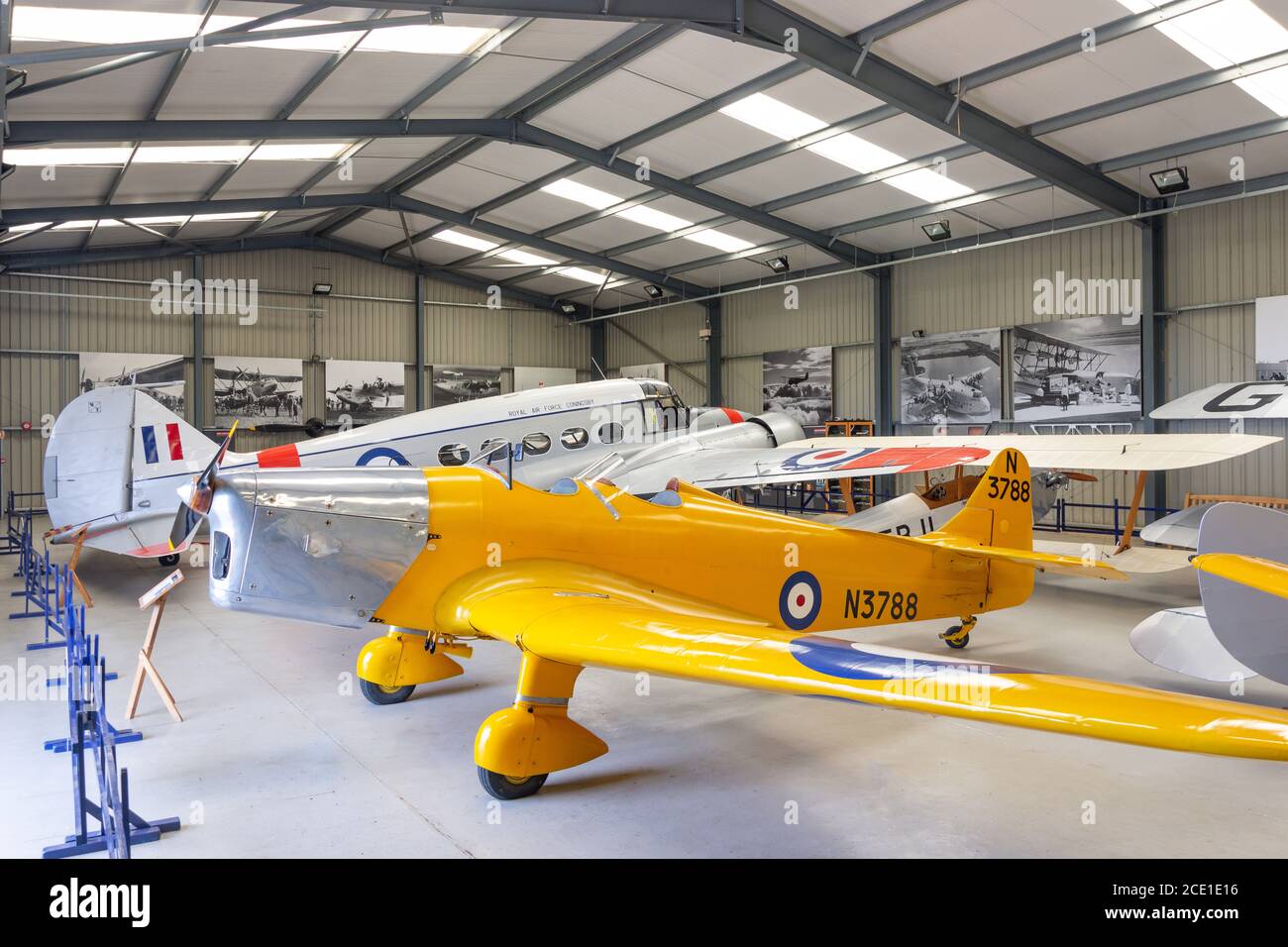 1938 Miles Magister monoplane in Suttleworth Collection, Suttleworth Estate, Old Warden, Bedfordshire, England, United Kingdom Stock Photo