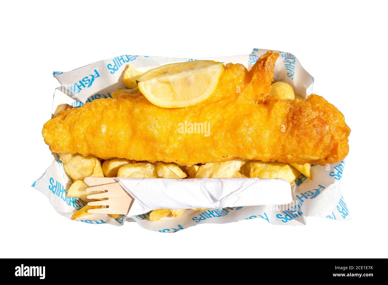 Takeaway fish & chips on promenade, Sumner, Christchurch, Canterbury, New Zealand Stock Photo