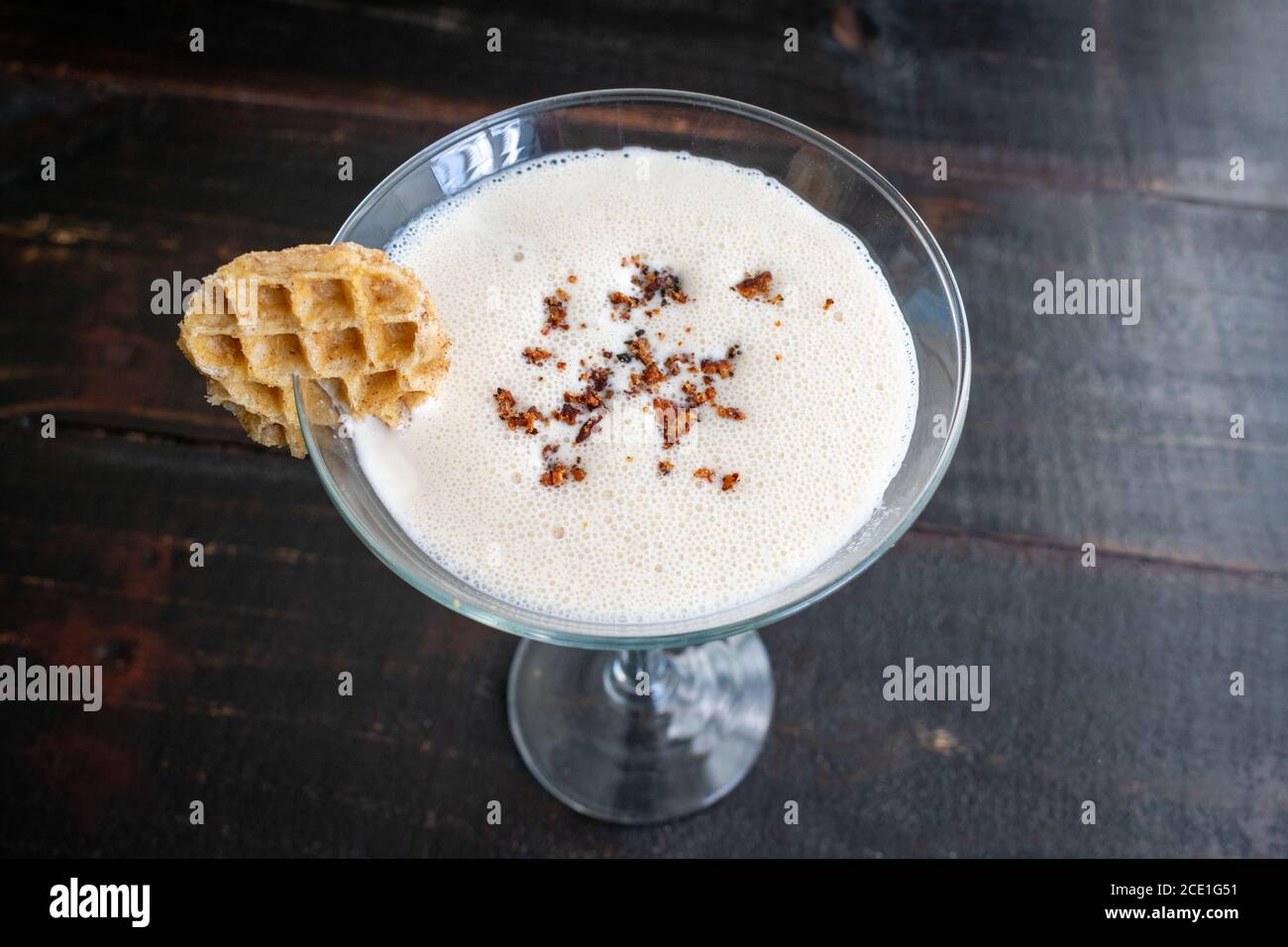 Maple Syrup Cocktail with Garnish A sweet and creamy cocktail made