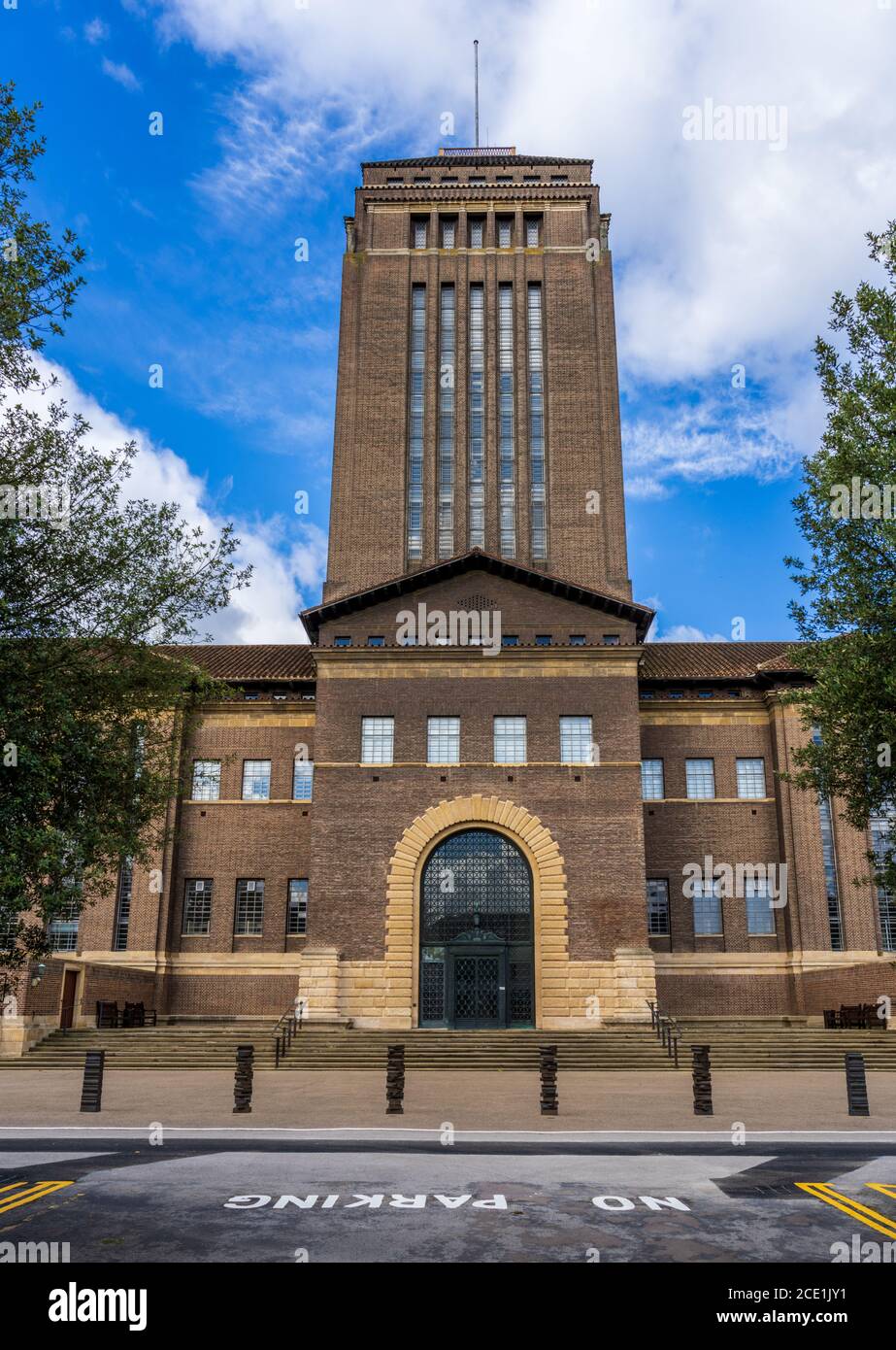 Cambridge University Central Library. The Cambridge University Library building, designed by Sir Giles Gilbert Scott, and opened in 1934 Stock Photo