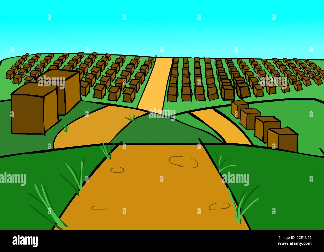 Stack Squares Cartoon Cartoon square hi-res stock photography and images - Alamy