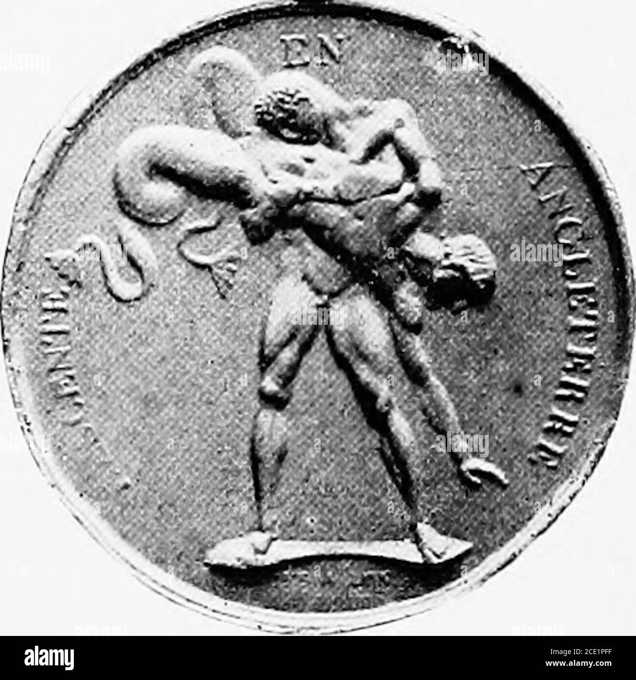 . The life of Napoleon I, including new materials from the British official records . Medal stkiok to commemorate the intended InasionFROM Boulogne. Ol2i. Napoleon. ReT. Hercules crushing [he sea monster.Deseente en Aite^leterre—Prappee a- Landres en 1804. MEDAL.S.From Delarochcs Trcsor cle Xuinisniatitiuc * and Ivlwards Napoleon Medals.vol. I. ^i THE BOULOGNE FLOTILLA 465 pinnaces and row-boats were ready to attack the flotillabefore it could attempt the disembarkation of horses,artillery, and stores, and that 180,000 regulars and militia,aided by 400,000 volunteers, were ready to defend our Stock Photo