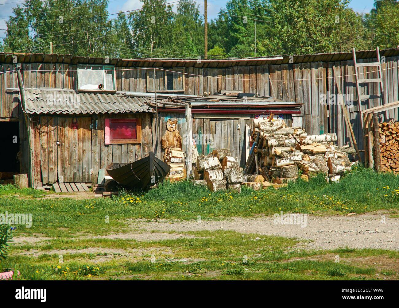 Kalevala,  administrative center of Kalevalsky Distric Stock Photo