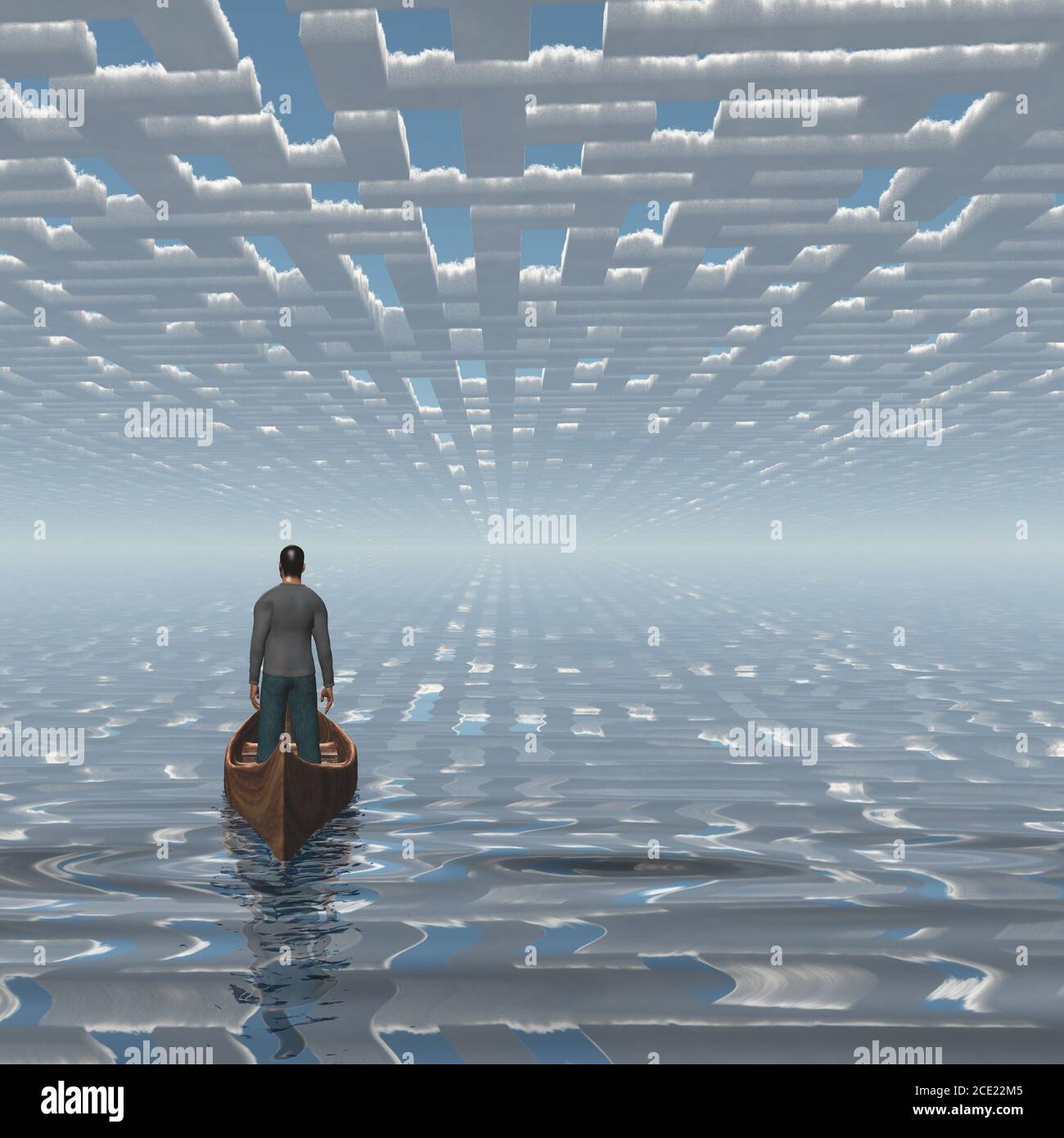 Man in the boat Stock Photo Alamy