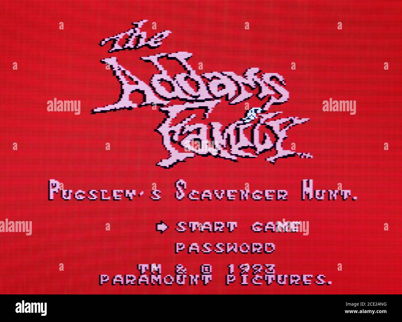 The Addams Family - Pugsley's Scavenger Hunt - Nintendo Entertainment System - NES Videogame - Editorial use only Stock Photo