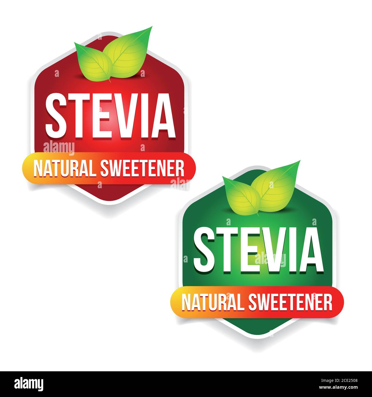 Stevia Natural sweetener label Stock Vector