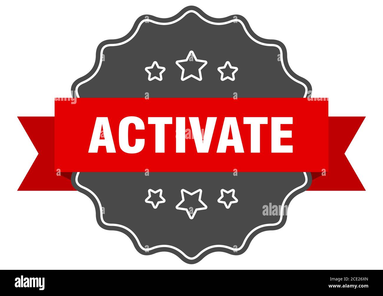 activate label. activate isolated seal. Retro sticker sign Stock Vector