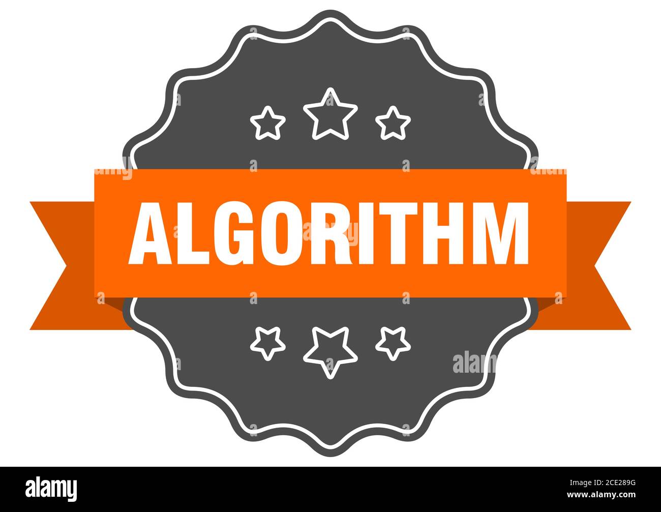 algorithm label. algorithm isolated seal. Retro sticker sign Stock ...