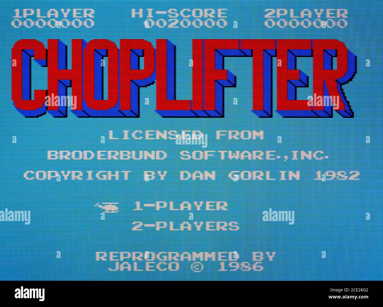 Choplifter - Nintendo Entertainment System - NES Videogame - Editorial use only Stock Photo