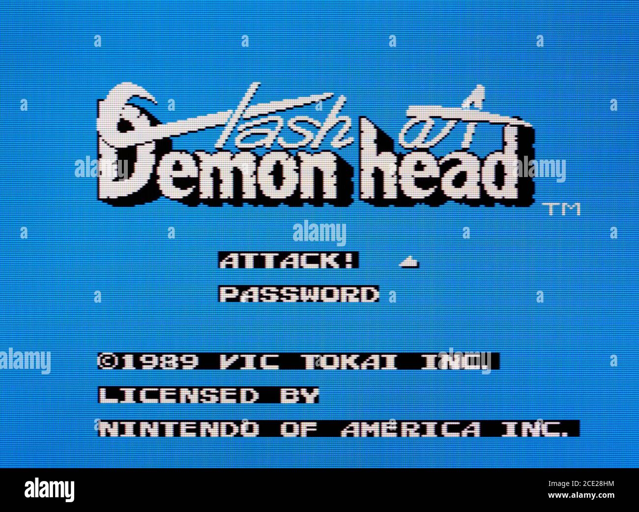 Clash at Demon Head - Nintendo Entertainment System - NES Videogame - Editorial use only Stock Photo