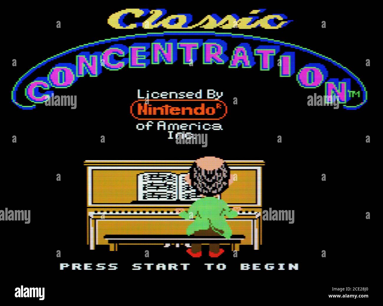 Classic Concentration - Nintendo Entertainment System - NES Videogame - Editorial use only Stock Photo