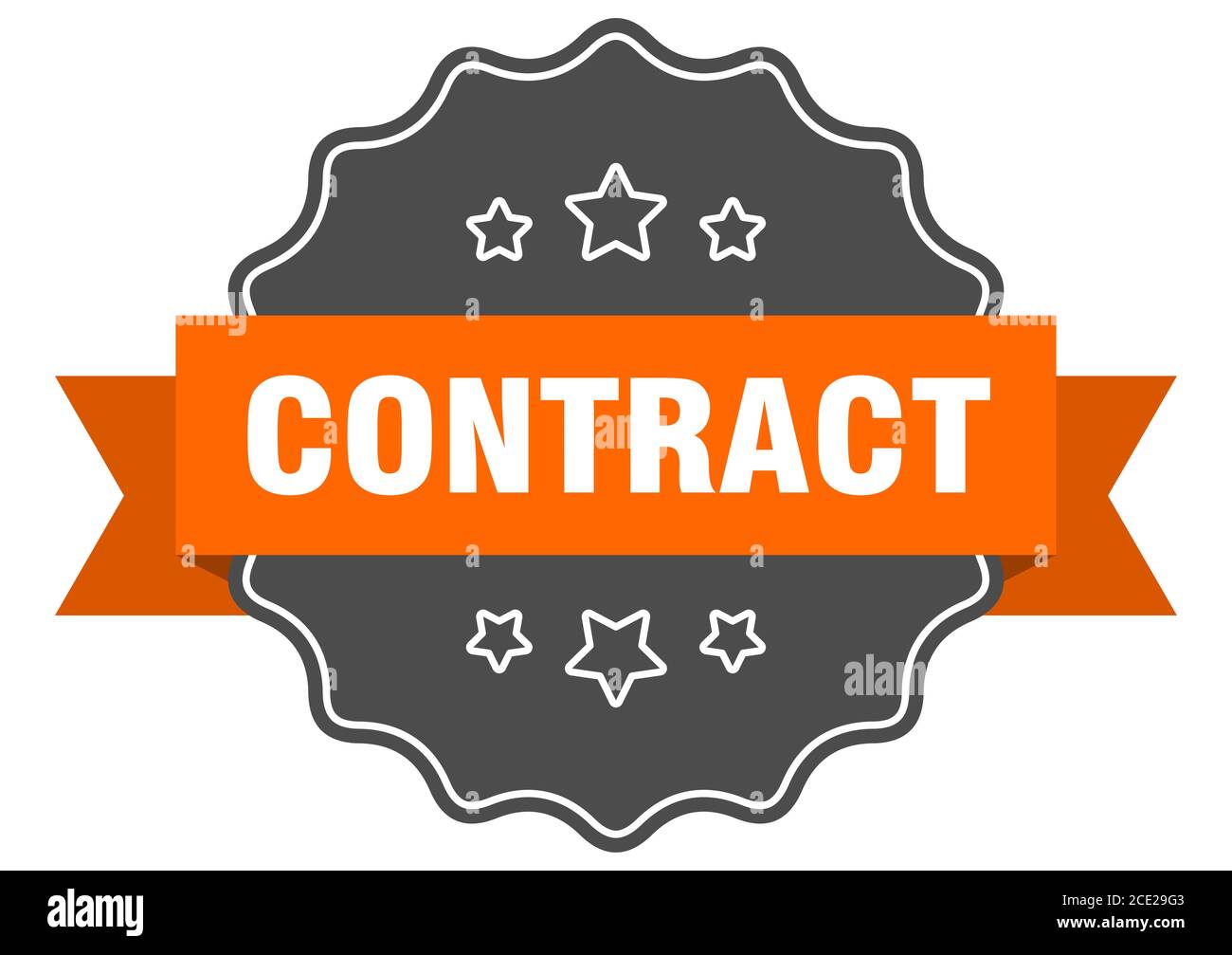 contract label. contract isolated seal. Retro sticker sign Stock Vector ...