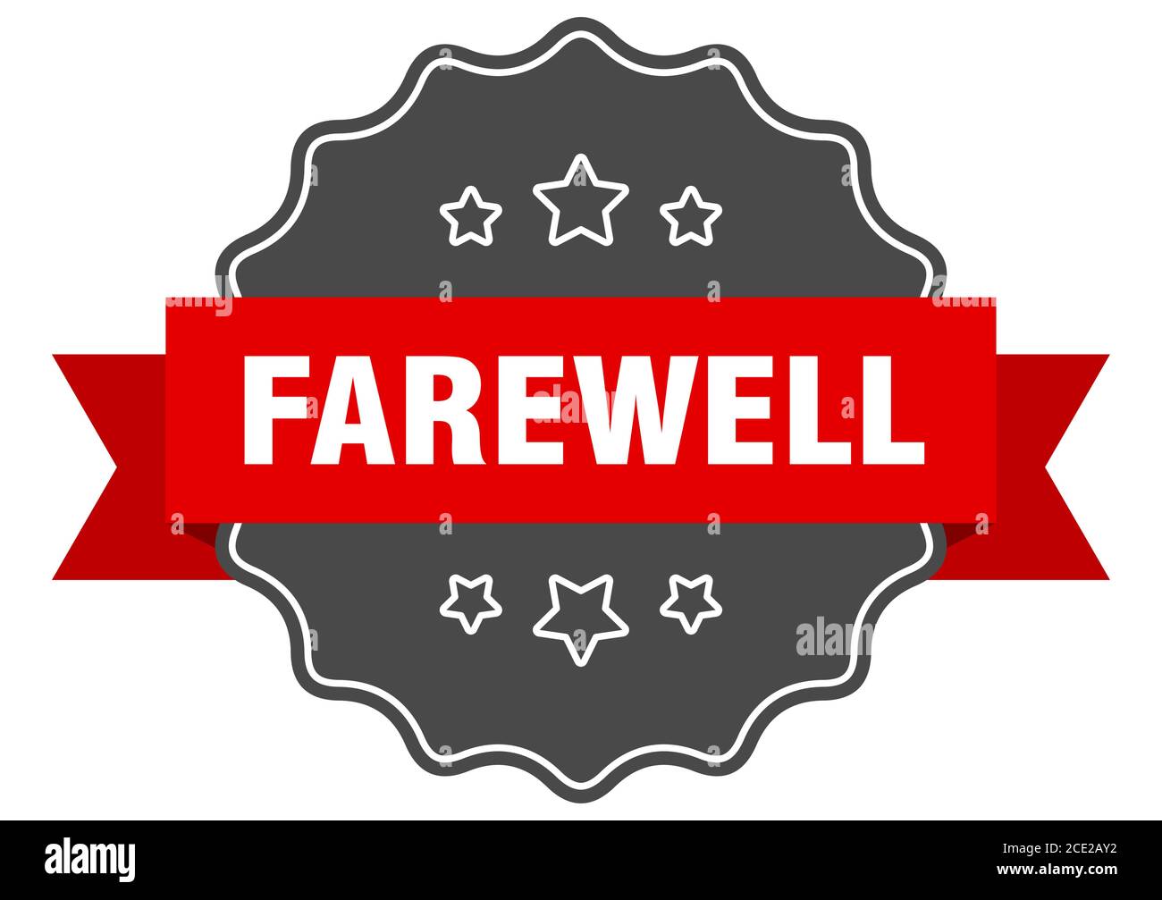 farewell label. farewell isolated seal. Retro sticker sign Stock Vector ...